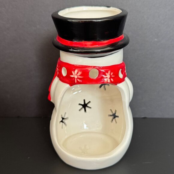 Yankee Candle 2022 Snowman Ceramic Tea Light Holder Luminary W/Tealights Holiday - Picture 7 of 16